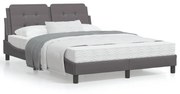 szürke műbőr ágykeret matrac nélkül Zadar 140 x 200 cm