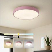 Brilagi - LED dimmelhető mennyezeti lámpatest POOL LED/48W/230V 3000-6000K 40 cm rózsaszín + távirányító