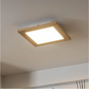 Brilagi - LED Dimmelhető lámpa SLIMFRAME WOOD LED/25W/230V 34x34 cm + távirányító
