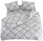 Szürke háromrészes egyszemélyes hosszabbított ágyneműhuzat lepedővel 160x220 cm Geometric – Mila Home