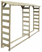 impregnált fenyőfa tűzifatároló 300 x 44 x 176 cm