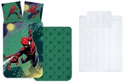 Pókember gyerek, ovis ágyneműhuzat és paplan/párna szett 100x135 cm 40x60 cm (Emerald)