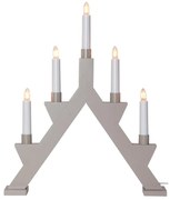 Eglo 410347 - Karácsonyi gyertyatartó ZACK 5xE10/3W/230V szürke