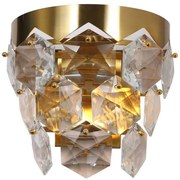 Kristály fali lámpa GRACE 2xE14/40W/230V arany