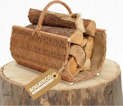Kandallókosár 50 x 40CM Fonott Kandallófa Kosár Jutával