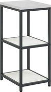 vidaXL Konyhai Tárolás polcokkal tárolóval Fehér 60 x 50 x 92 cm Acél