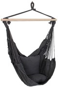 Fekete párnázott kerti függőfotel Tobago – Garden Pleasure