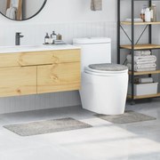 Csúszásmentes fürdőszőnyeg készlet 3 pcs Szürke 50 x 50 cm PP