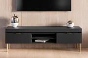 Sentia TV-szekrény 157 cm - fekete / aranysárga lábak