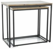 Doblo dohányzóasztal szett tölgy/fekete