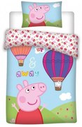 Peppa malac Hot-air Balloon gyerek, ovis ágyneműhuzat 100×135cm, 40×60 cm