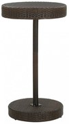 barna polyrattan kerti asztal 60,5 x 106 cm