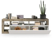 Hamburg TV állvány fehér, pero tölgy 184 cm