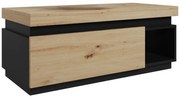 KADA fürdőszoba szekrény a mosdó alatt, 100x40x45, Lefkas tölgy/fekete