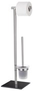 WENKO 20391100 - WC-kefe LIMA 23,5 x 69 cm rozsdamentes acél/szatén/fekete