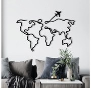 Fali dekoráció 60x42 cm térkép fém