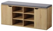 Kesper 15928 Cipőtartó állvány ülőfelülettel,tölgyfa dekor, 103 x 48 x 30,5 cm