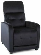 Lennox Velvet állítható fotel, fekete