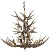 Ideal Lux - CHALET lógólámpa 12xE14/40W/230V láncon, szarvasagancs dizájn