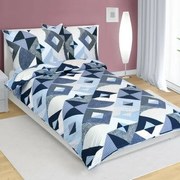 Bellatex Pamut ágynemő Geometria kék, 140 x 200cm, 70 x 90 cm