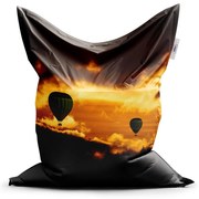 Classic babzsák hőlégballonok - gyerek, narancs / fekete