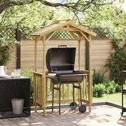 Grillsátor Barna 133.5 x 63 x 200 cm Impregnál szőke fenyő