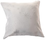 Karácsonyi párnahuzat vízálló Hópelyhek ezüst, 40x 40 cm