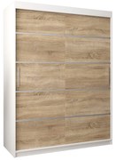 Ruhásszekrény 150 cm Verika 1 150 (fehér + szonoma tölgy). 1063703