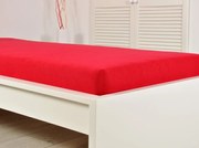 Frottír lepedő kiságyba EXCLUSIVE 60x120 cm piros