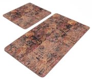 Barna bársony fürdőszobai kilépő szett 2 db-os 60x100 cm – Mila Home