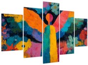 Kép - Absztrakt angyal virágokkal (150x105 cm)