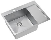 Acél mosogatótálca RUSSEL 116 BRUSH NICKEL