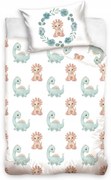 Dinoszaurusz Pastel gyerek, ovis ágyneműhuzat 100×135 cm, 40×60 cm