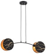 Csillár zsinóron MOTIF 2xE27/15W/230V fekete/arany