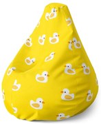 Pear babzsák fehér kacsák, sárga