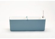 Plastia Berberis 60 önöntöző virágláda, szürkés- kék + fehér, 60 cm