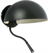 Faro Dominica fali olvasólámpa fekete, Led kar, E27, acél