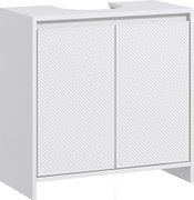 HOMCOM Mosdó Alatti Szekrény Modern Fürdőszobai Szekrény Polccal Tipover Elleni Talppal 40 kg Teherbírás 60x30x60 cm Fehér | Aosom