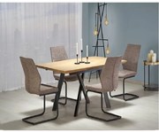 Capital Összecsukható Asztal 160-200 cm Arany Tölgy-Fekete