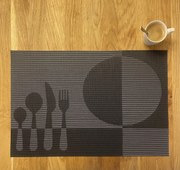 Tányér alátét deluxe food sötétszürke 34x45cm TiaHome
