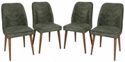 Dallas Dark Green étkezőszék szett, 4 db, 4 db