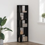 5-tiers könyvespolc Fekete tölgy 45x23,5x162,5 cm Mérnöki fa