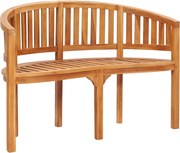 vidaXL tömör tíkfa banán alakú pad 120 cm