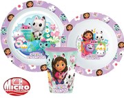 Gabi babaháza Kitty Magic étkészlet, micro műanyag szett, pohárral 260 ml