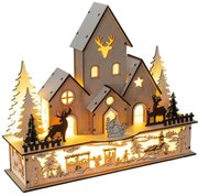 Retlux - LED Karácsonyi dekoráció LED/2xAA falu fa