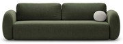 Zöld zsenília kinyitható-tárolóhelyes kanapé 262 cm Tonale – Cosmopolitan Design