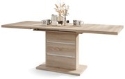 Mazzoni PIANO Sonoma Tölgy/Fehér díszítő elemekkel - 200 cm-es MODERN NYITHATÓ ASZTAL!