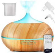 Fahatású ultrahangos párásító, aroma diffúzor ionizátor RGB LED lámpa + távirányító, VG