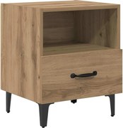 vidaXL Éjjeliszekrény fiókkal Artisan tölgy 40 x 35 x 47,5 cm Faanyag