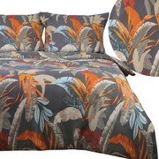 Pamut ágyneműhuzat 220x200 szatén Pamut színes növényi mintás Boho